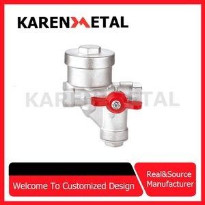 Premium Brass Valve with Built-in Filter and Nickel Finish