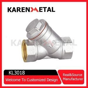 Premium Nickel Plated Brass Y-Type Check Valve and Strainer