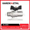 Premium Brass Gas Ball Valve with Comfortable Butterfly Handle