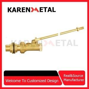 High-Quality Brass Float Valve for Toilet Tank Water Regulation-Natural Brass Tone