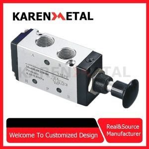 High Quality Two Position Three-Way Stainless Steel Check Manual Push-Pull Air Valve