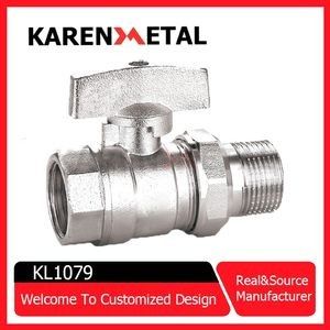 Hot Sales Stainless Steel Female and Male Straight Water Inlet and Outlet Radiator Valve